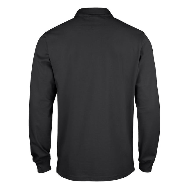 Black - Back - Clique Mens Classic Lincoln Long-Sleeved Polo Shirt