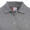 Grey Melange - Pack Shot - Clique Womens-Ladies Classic Marion Melange Long-Sleeved Polo Shirt