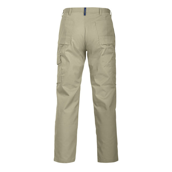Khaki - Back - Projob Mens Cargo Trousers