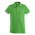Apple Green - Front - Clique Mens Newton Stripe Detail Polo Shirt