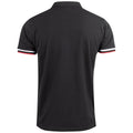 Black - Back - Clique Mens Newton Stripe Detail Polo Shirt