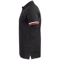 Black - Lifestyle - Clique Mens Newton Stripe Detail Polo Shirt