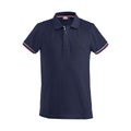 Dark Navy - Front - Clique Mens Newton Stripe Detail Polo Shirt