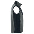 Grey - Side - Projob Mens Softshell Body Warmer