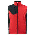 Red - Front - Projob Mens Softshell Body Warmer