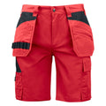 Red - Front - Projob Mens Work Shorts