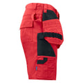 Red - Side - Projob Mens Work Shorts