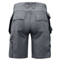 Grey - Back - Projob Mens Work Shorts