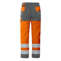 Orange-Grey - Back - Projob Mens High-Vis Cargo Trousers