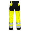 Yellow-Black - Back - Projob Mens High-Vis Cargo Trousers