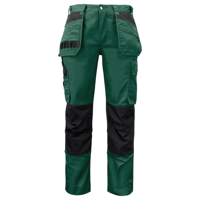 Forest Green - Front - Projob Mens Cargo Trousers