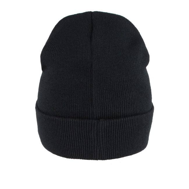 Black - Back - Clique Unisex Adult Hubert Patch Beanie