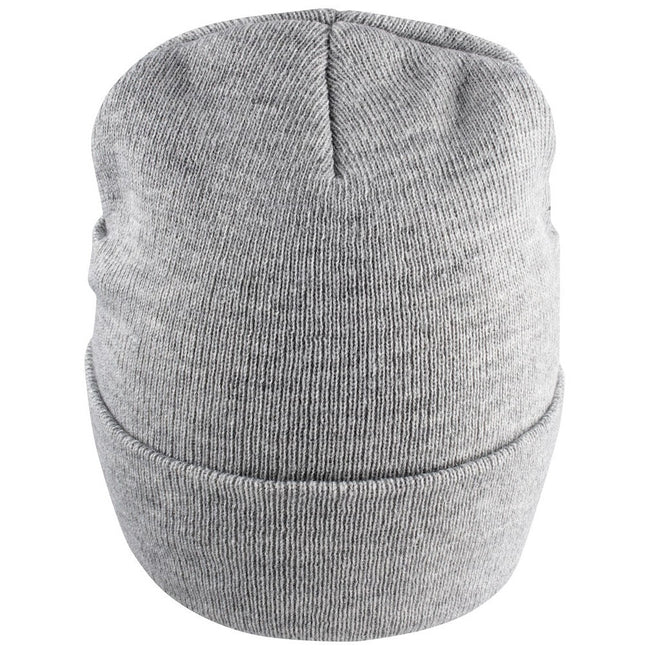 Grey Melange - Back - Clique Unisex Adult Hubert Patch Beanie