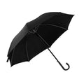 Black - Front - Mens Plain Walking Umbrella With PVC Handle