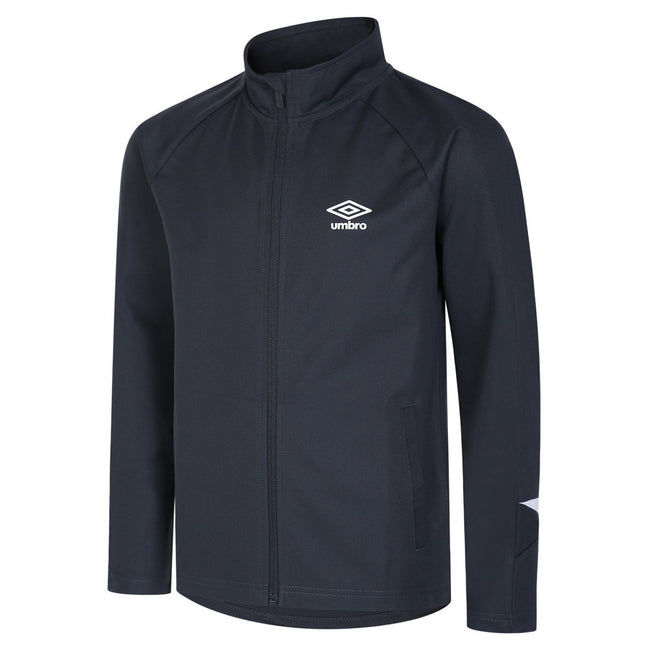 Carbon-White - Back - Umbro Childrens-Kids Total Training Knitted Tracksuit