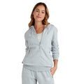 Grey Marl-White - Side - Umbro Womens-Ladies Club Leisure Full Zip Hoodie