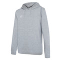 Grey Marl-White - Front - Umbro Womens-Ladies Club Leisure Hoodie