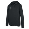 Black-White - Front - Umbro Womens-Ladies Club Leisure Hoodie