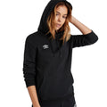 Black-White - Pack Shot - Umbro Womens-Ladies Club Leisure Hoodie