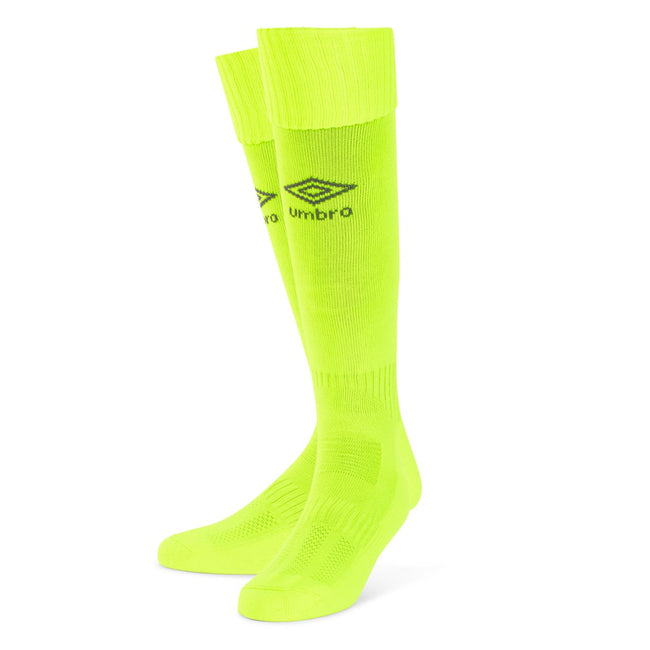 Safety Yellow-Carbon - Back - Umbro Childrens-Kids Classico Socks