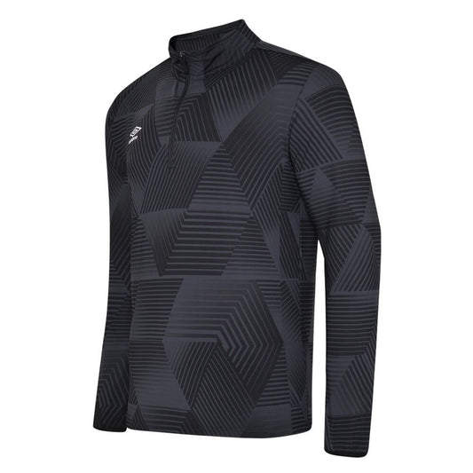 Black - Front - Umbro Mens Maxium Quarter Zip Training Top