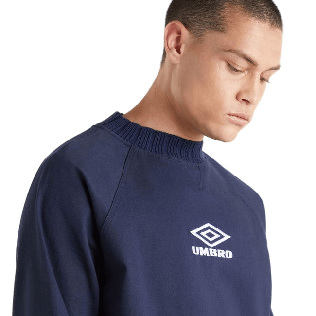 Dark Navy - Side - Umbro Mens Logo Drill Top