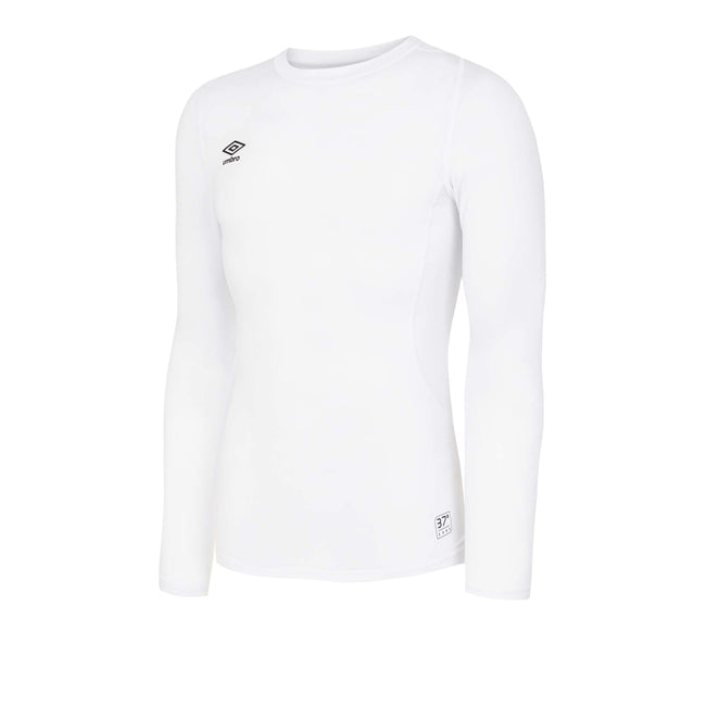 White - Front - Umbro Mens Core Long-Sleeved Base Layer Top