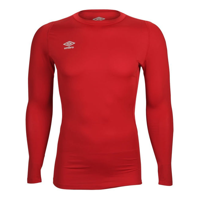 Vermillion - Back - Umbro Mens Core Long-Sleeved Base Layer Top