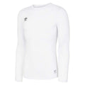 White - Front - Umbro Mens Core Long-Sleeved Base Layer Top