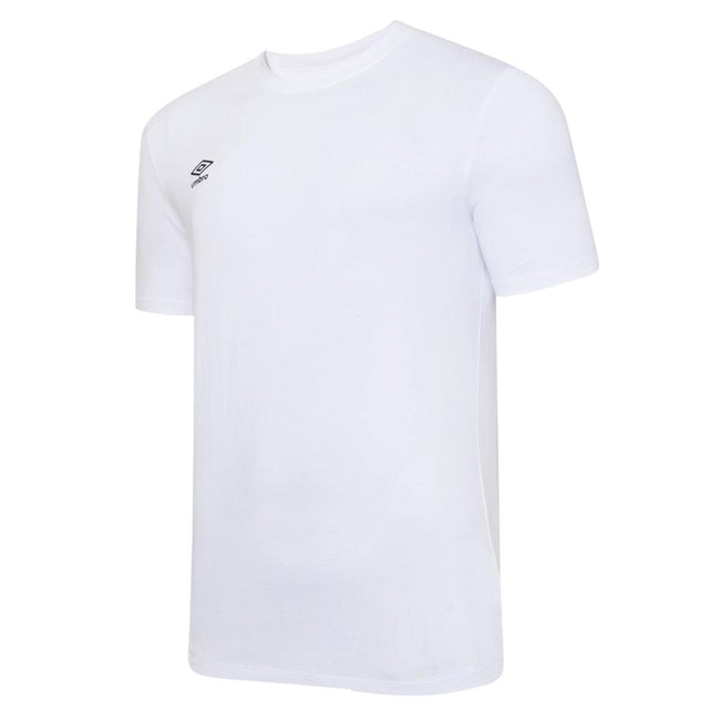 White-Black - Front - Umbro Childrens-Kids Club Leisure T-Shirt