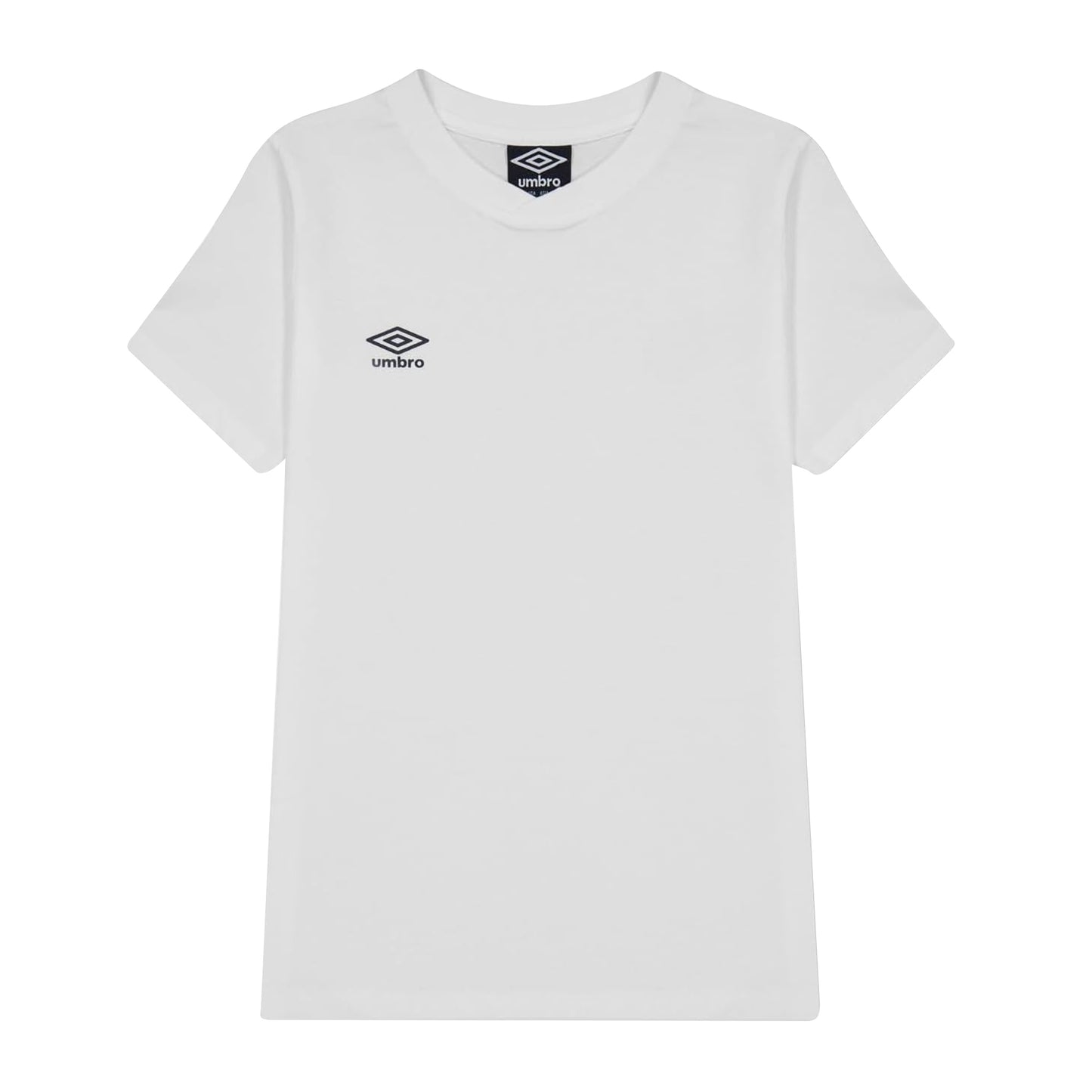 Black-White - Pack Shot - Umbro Childrens-Kids Club Leisure T-Shirt