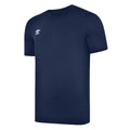 Navy-White - Front - Umbro Childrens-Kids Club Leisure T-Shirt