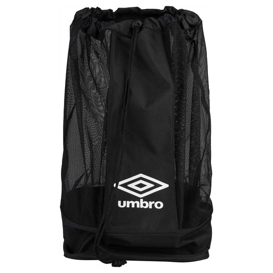 Black-White - Front - Umbro Logo Football Bag