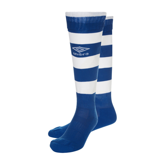 New Royal-White - Front - Umbro Mens Hooped Sock Leg