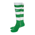 Emerald-White - Front - Umbro Mens Hooped Sock Leg