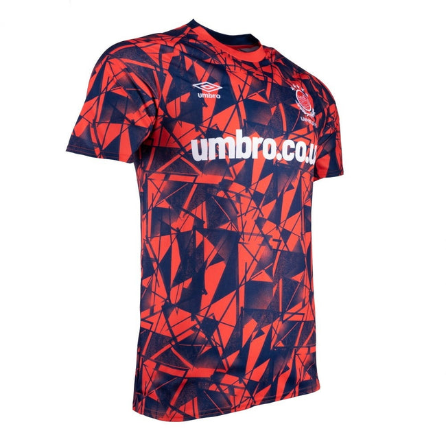 Red-Blue - Side - Umbro Mens 22-23 Linfield FC Away Jersey