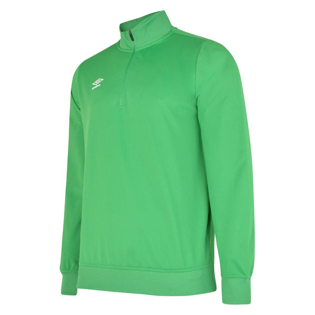 Emerald - Front - Umbro Mens Club Essential Half Zip Sweatshirt