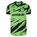 Green-Black - Front - Umbro Childrens-Kids 23-24 Forest Green Rovers FC Home Jersey