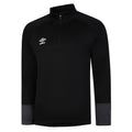 Black-White-Carbon - Front - Umbro Mens Total Training Track Jacket