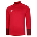 Vermillion-Biking Red-Black - Front - Umbro Mens Total Training Track Jacket