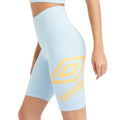 Angel Falls-Blazing Orange - Side - Umbro Womens-Ladies Core Big Logo Cycling Shorts