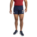 Navy Blazer-Flame Scarlet - Side - Umbro Mens 23-24 England Rugby Training Shorts