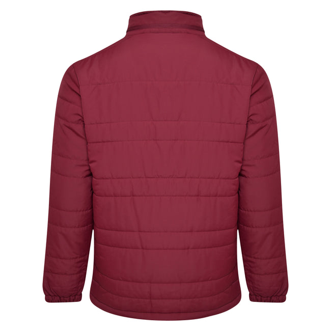New Claret - Back - Umbro Childrens-Kids Club Essential Bench Jacket