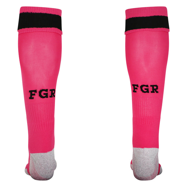 Pink-Grey-Black - Back - Umbro Mens 23-24 Forest Green Rovers FC Away Socks