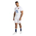White - Pack Shot - Umbro Mens 23-24 England Rugby Replica Home Shorts