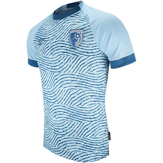 Blue-White - Side - Umbro Childrens-Kids 23-24 AFC Bournemouth Away Jersey