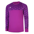 Purple Cactus-Electric Purple-White - Front - Umbro Mens Flux Long-Sleeved Goalkeeper Jersey