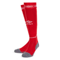 Vermillion-White - Back - Umbro Childrens-Kids Diamond Football Socks