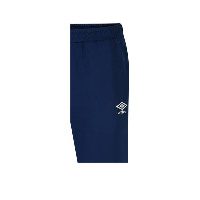 Navy-White - Side - Umbro Childrens-Kids Total Knitted Training Jogging Bottoms