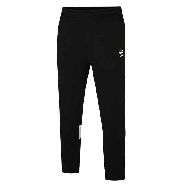Black-White - Front - Umbro Childrens-Kids Total Knitted Training Jogging Bottoms